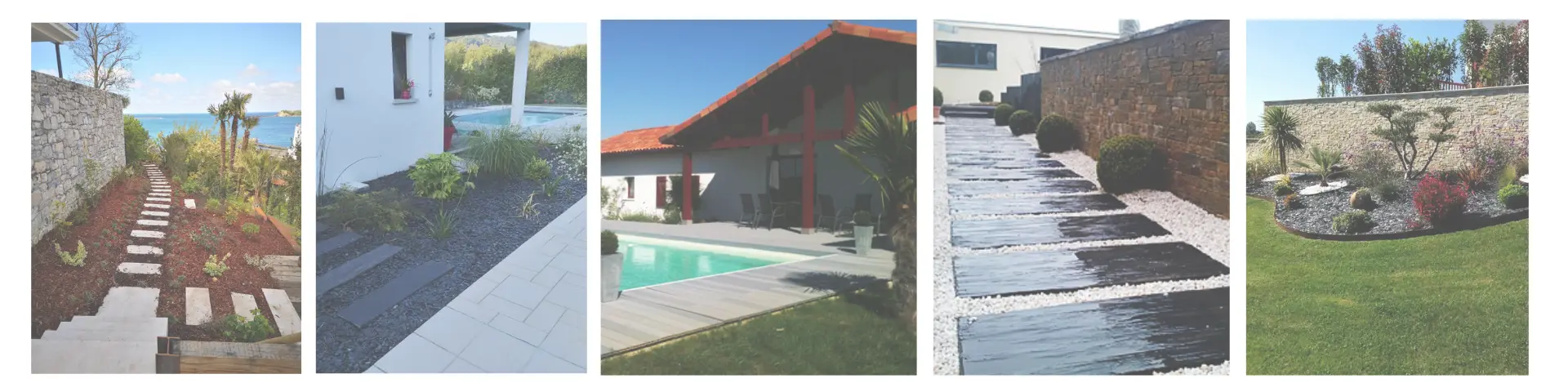 collage realisations jardin entreprise amestoy